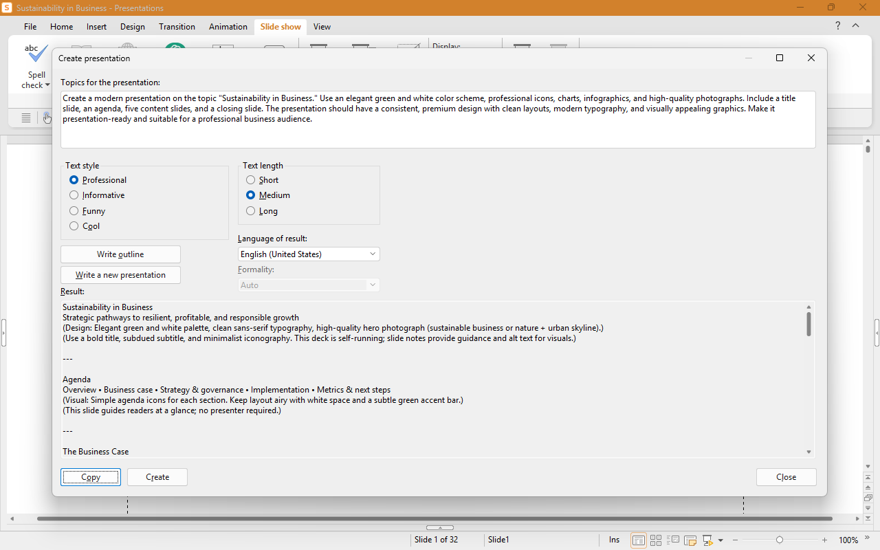 AI in Presentations